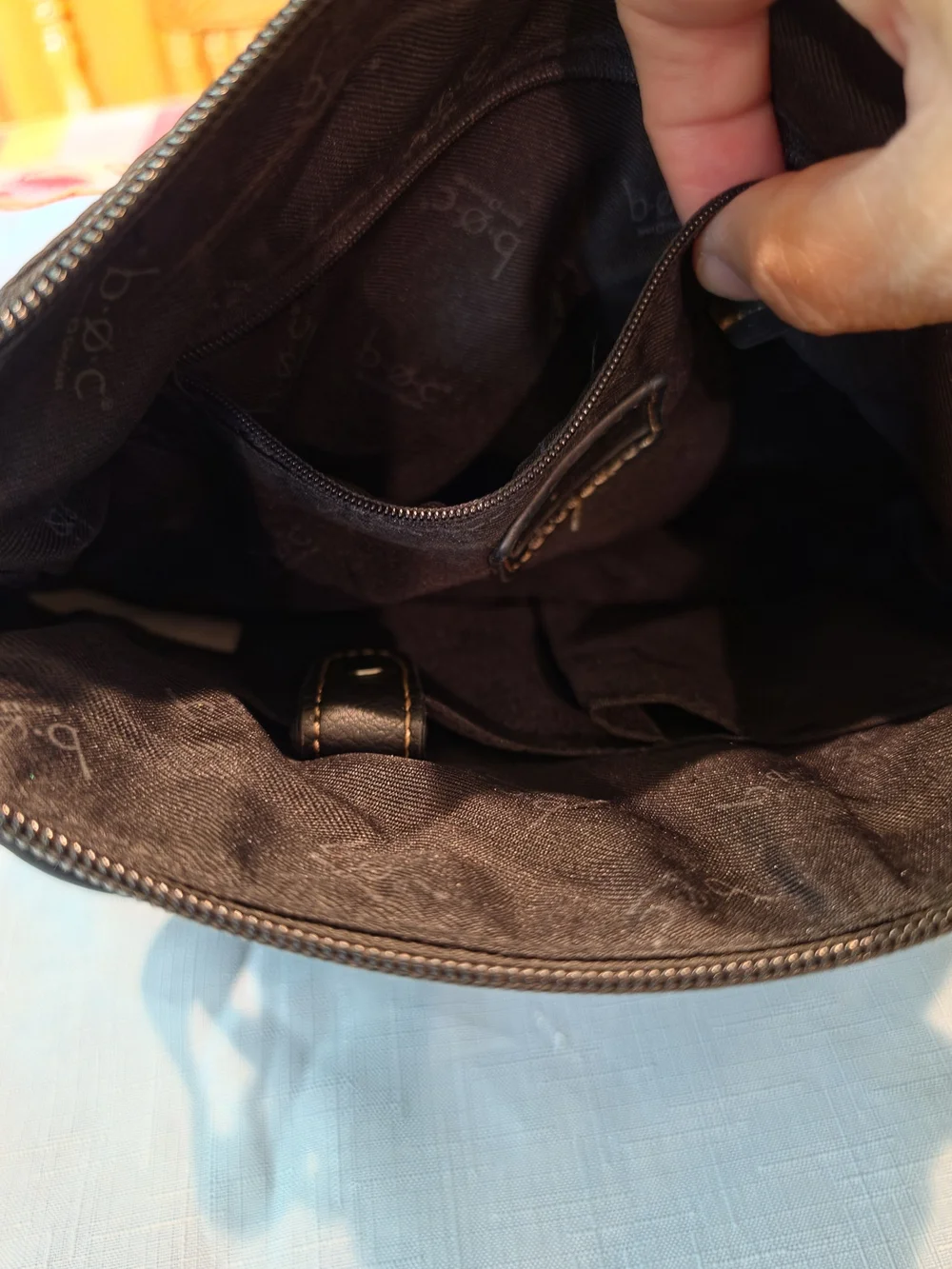 Black Crossbody Bag with Contrast Stitching